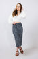 Ditsy Floral Midi Skirt for Women in Navy