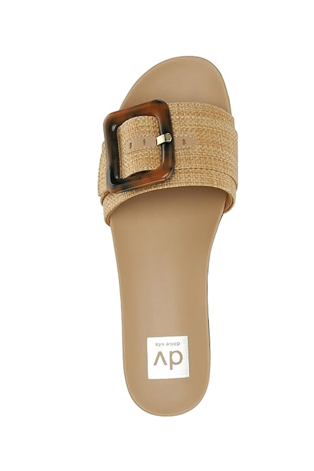 Dolce Vita Caster Raffia Slide Sandals for Women in Tan
