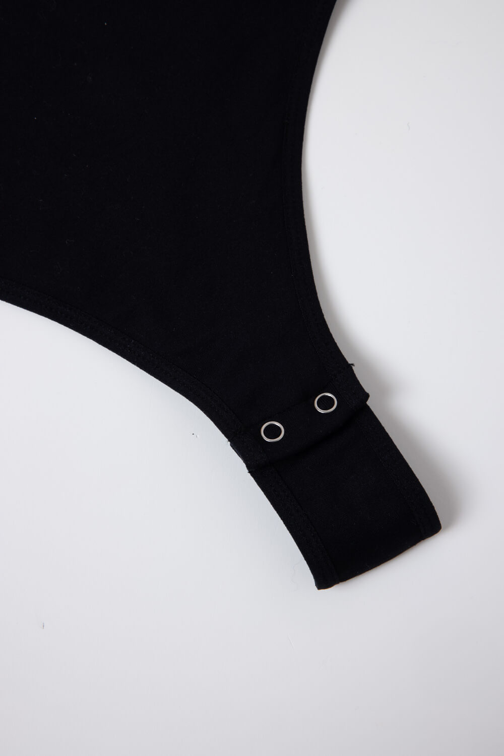 Double-Knit Spaghetti Strap Bodysuit for Women in Black