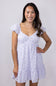 Floral Flutter Sleeve Dress for Women in Lilac