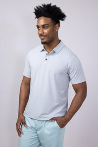 Free Fly Bamboo Flex Polo II for Men in Heather Aspen Grey