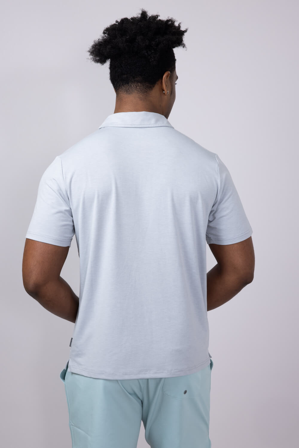 Free Fly Bamboo Flex Polo II for Men in Heather Aspen Grey