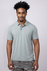 Free Fly Bamboo Flex Polo II for Men in Heather Agave Green