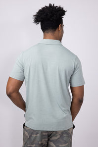 Free Fly Bamboo Flex Polo II for Men in Heather Agave Green