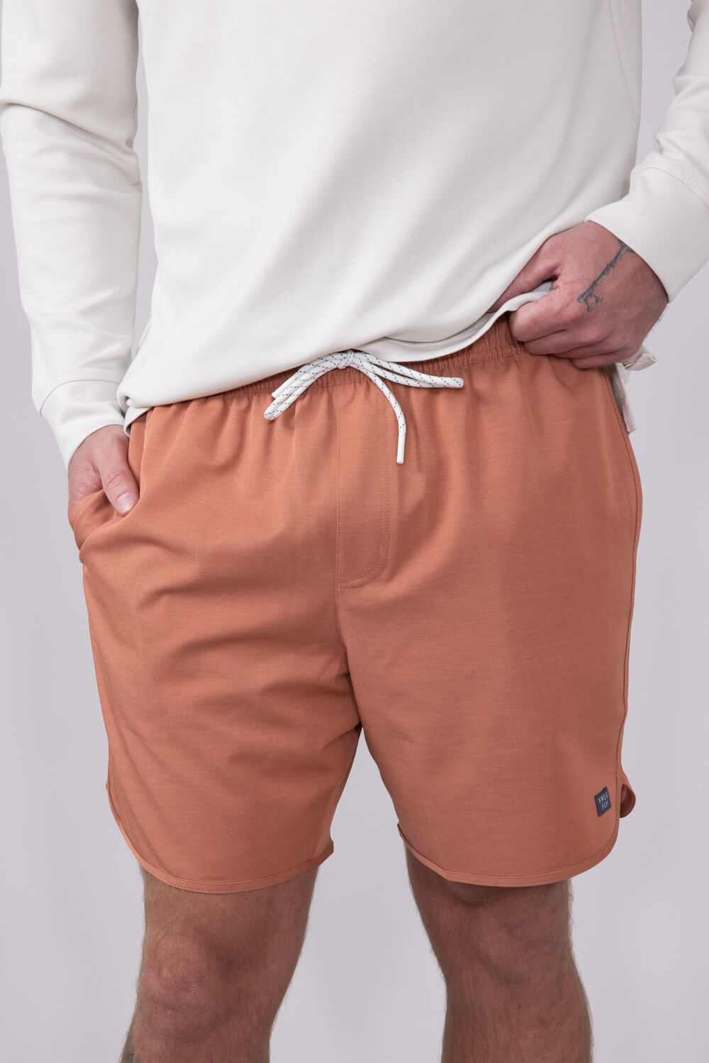 Free Fly Reverb 8" Shorts for Men in Redwood