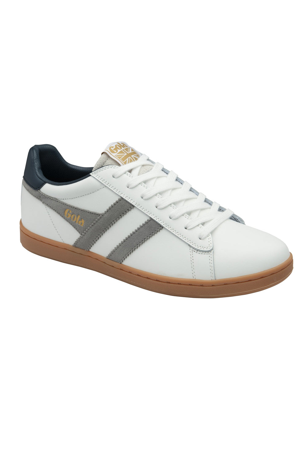 Gola Equipe II Leather Sneakers for Men in White/Cement