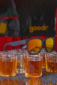 Goodr Beelzebub’s Bourbon Burpees Sunglasses in Black