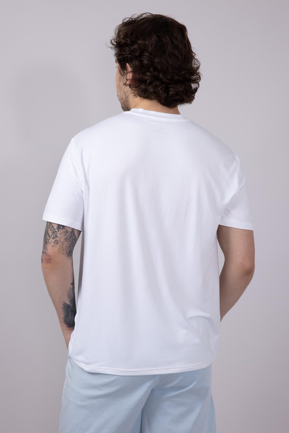 Hallstatt Ultra Soft Knit Poly T-Shirt for Men in White