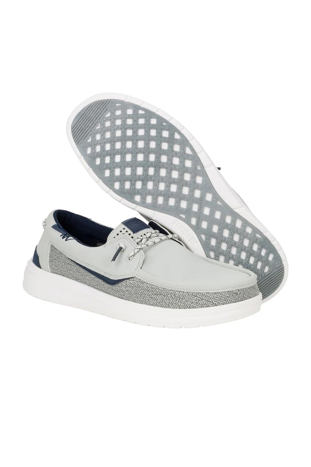 HEYDUDE Men’s Welsch Grip Classic Mesh Shoes in Grey