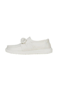 HEYDUDE Women’s Wendy Bow Shimmer Shoes in Silver