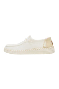 HEYDUDE Women’s Wendy Espadrille Woven Shoes in White