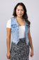 Hidden Denim Button Up Vest for Women