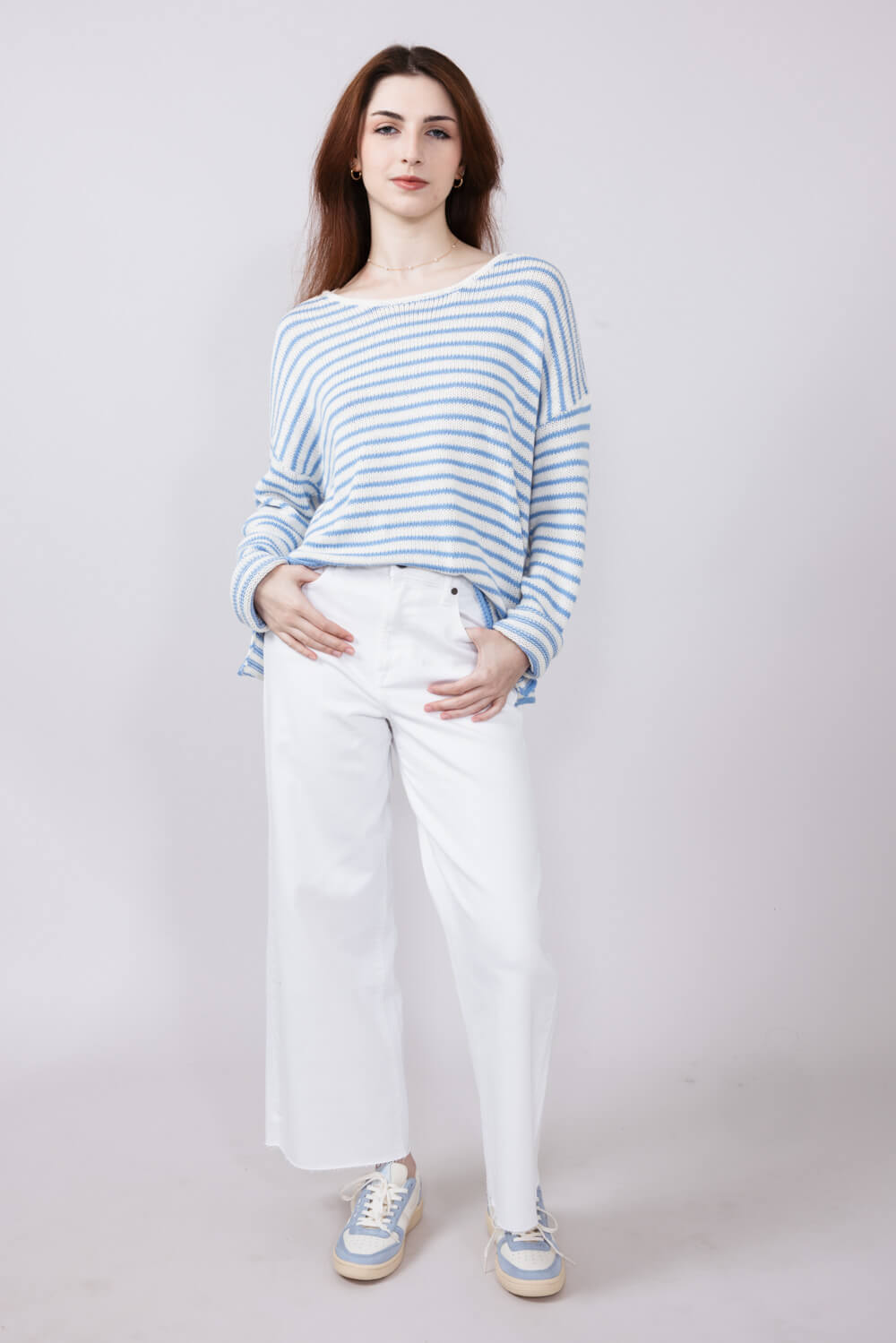 Hidden Nori High Rise Wide Leg Cropped Jeans for Women in White