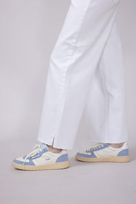 Hidden Nori High Rise Wide Leg Cropped Jeans for Women in White