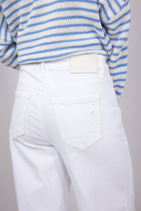Hidden Nori High Rise Wide Leg Cropped Jeans for Women in White