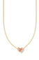 Kendra Scott Holland Gold Heart Short Pendant Necklace in Pink Crystal