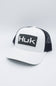 Huk Fishing Youth Logo Trucker Hat for Boys in White