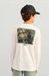 Huk Fishing Youth Graphic Pursuit Performance Shirt for Boys in White Bass