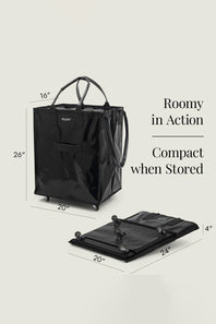 Hulken Large Rolling Tote in Black