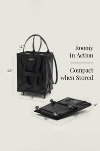 Hulken Medium Rolling Tote in Black