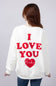 I Love You Baby Crewneck for Women in Off White 