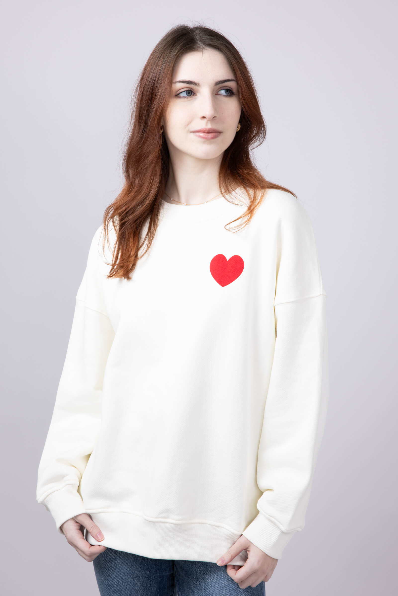 I Love You Baby Crewneck for Women in Off White 