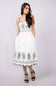 Illa Illa Linen Embroidery Midi Dress for Women in Natural