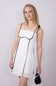 Illa Illa Eyelet Lace Binding Mini Dress for Women in Off White
