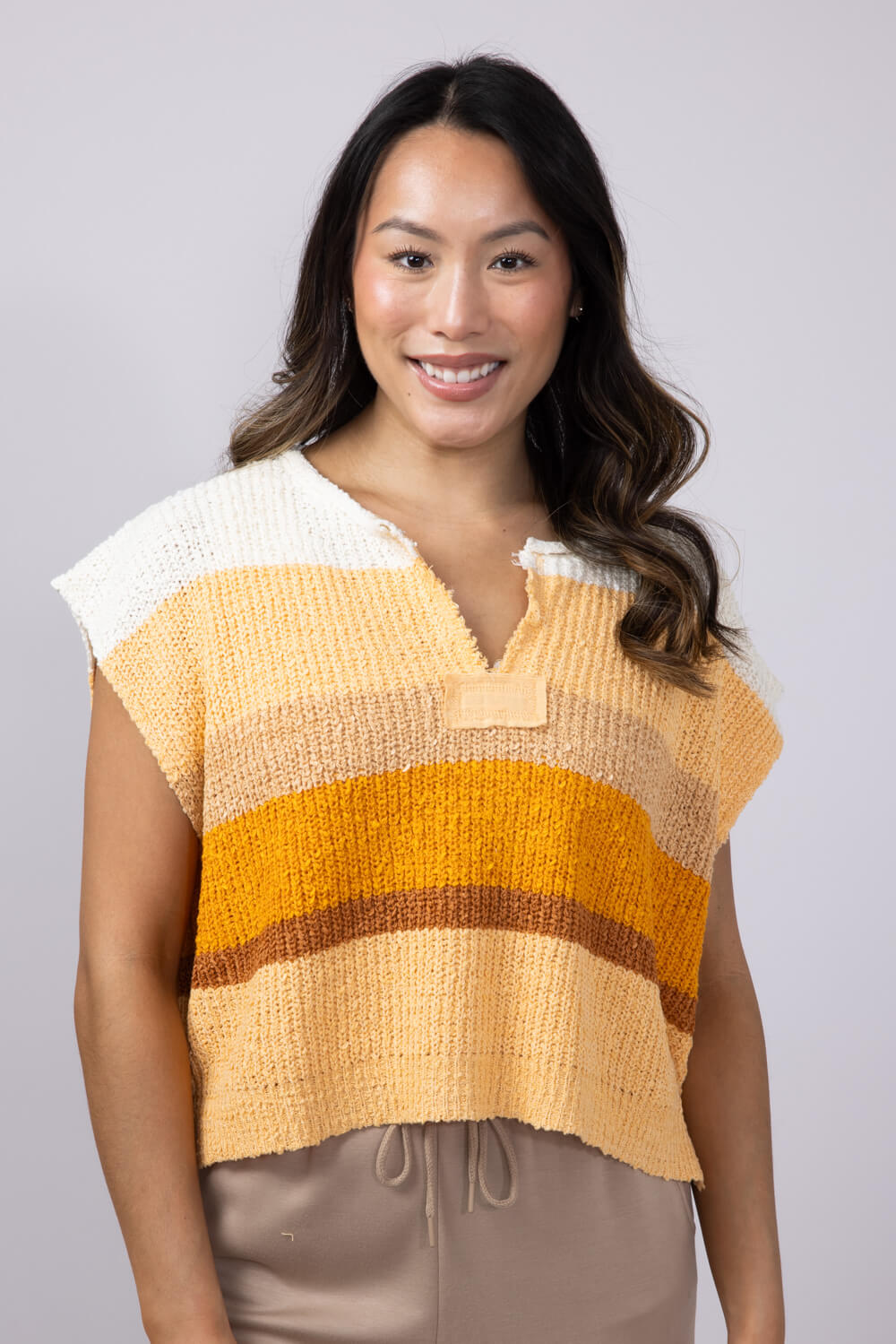 Illa Illa Multi Stripe Patch for Women in Orange Multi
