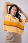Illa Illa Multi Stripe Patch Top for Women in Orange Multi | IM8029-ORANGEMULTI