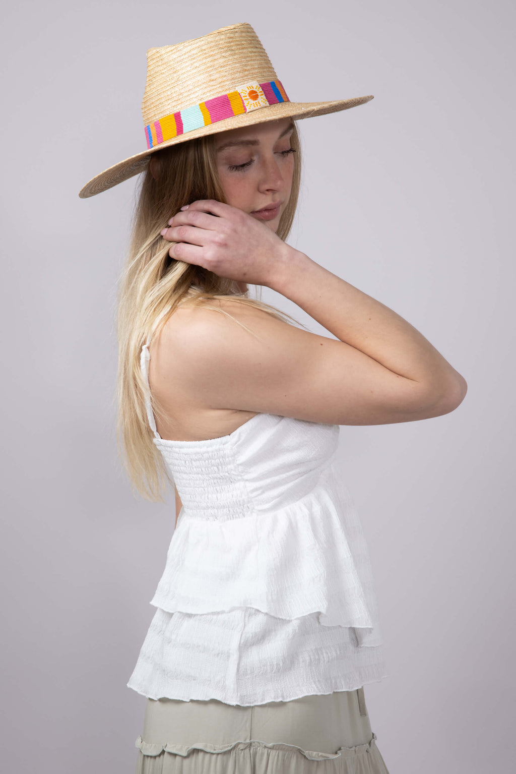 Illa Illa Lace Ruffle Cami for Women in Off White