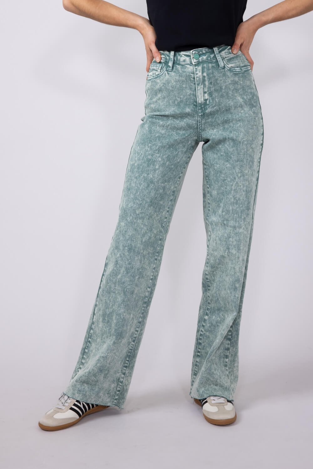 Judy Blue High-Rise Dyed Dad Jeans for Women in Green