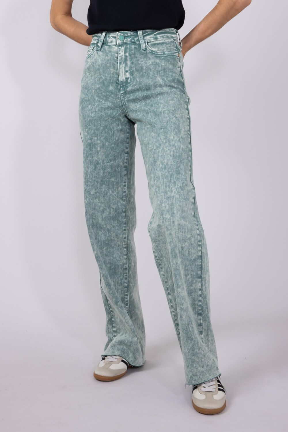 Judy Blue High-Rise Dyed Dad Jeans for Women in Green