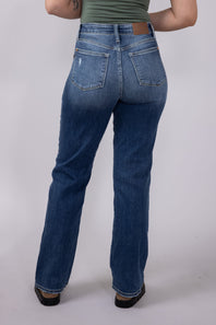 Judy Blue High-Rise Release Hem 90’s Straight Jeans for Women