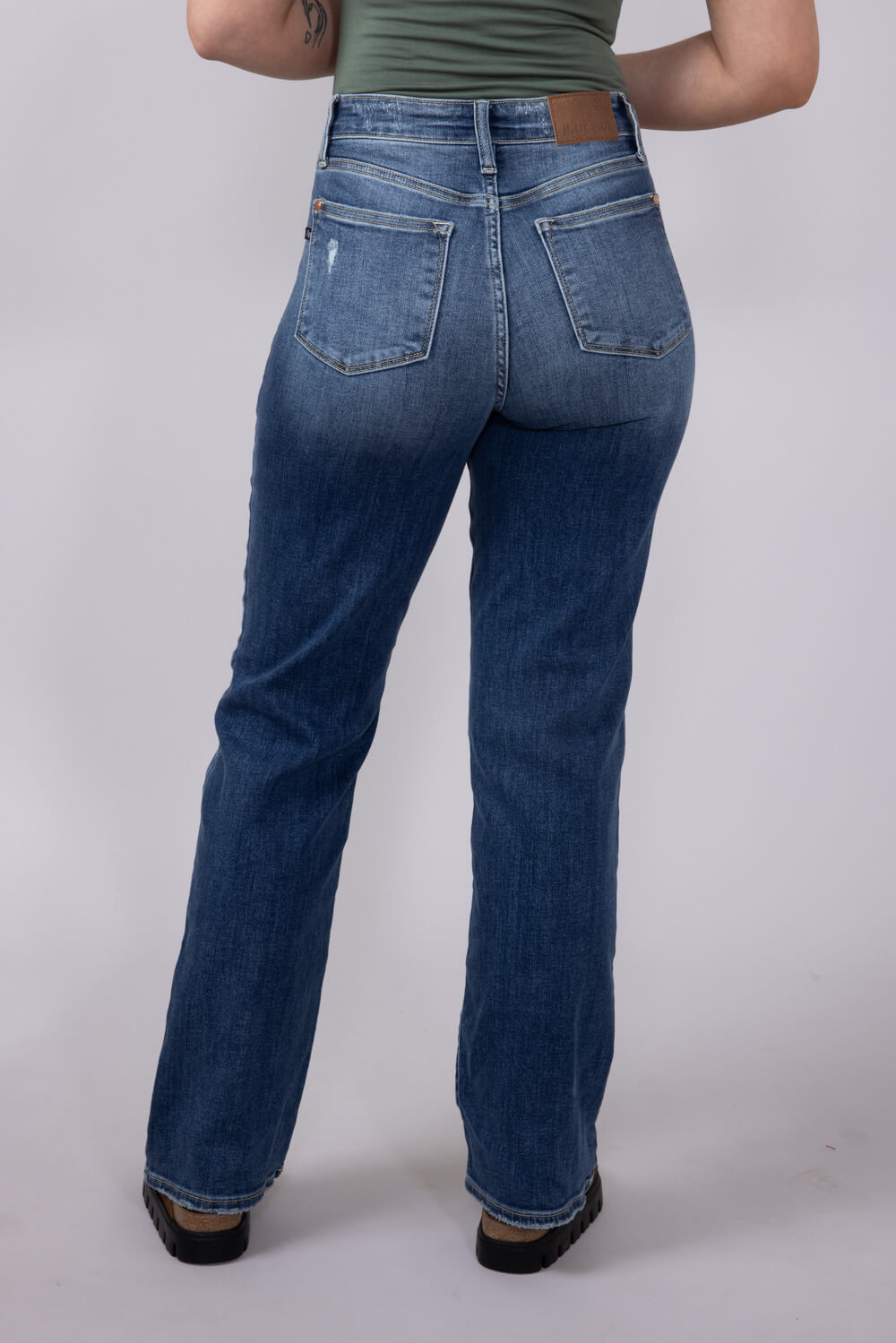 Judy Blue High-Rise Release Hem 90’s Straight Jeans for Women