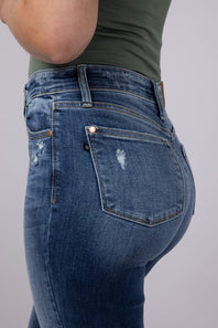 Judy Blue High-Rise Release Hem 90’s Straight Jeans for Women