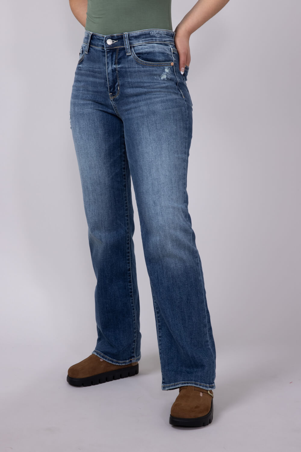 Judy Blue High-Rise Release Hem 90’s Straight Jeans for Women