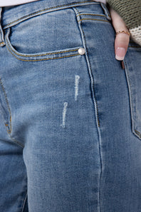 Judy Blue High Rise Trouser Straight Jeans for Women