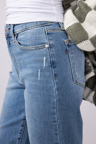 Judy Blue High Rise Trouser Straight Jeans for Women
