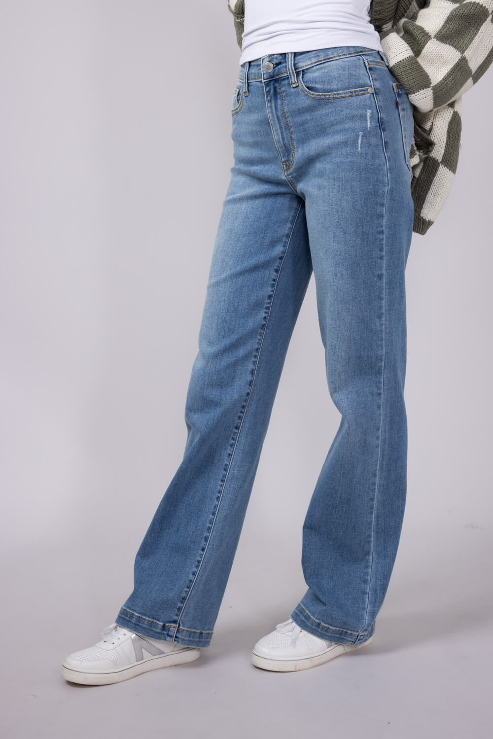 Judy Blue High Rise Trouser Straight Jeans for Women