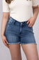 Judy Blue High Rise V-Front Fray Hem Denim Shorts for Women