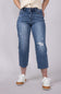 Judy Blue Raw Hem Crop Wide Leg Jeans for Women
