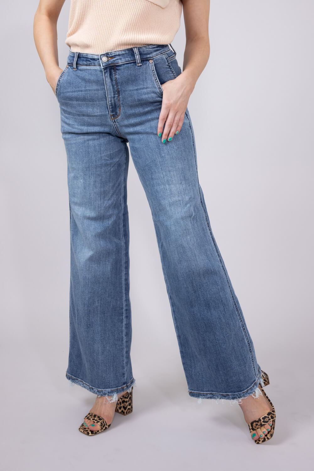 Judy Blue High-Rise Retro Wide Leg Jeans for Women