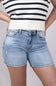 Judy Blue Mid Rise Dad Denim Shorts for Women