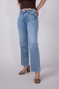 Judy Blue Mid Rise Straight Jeans for Women
