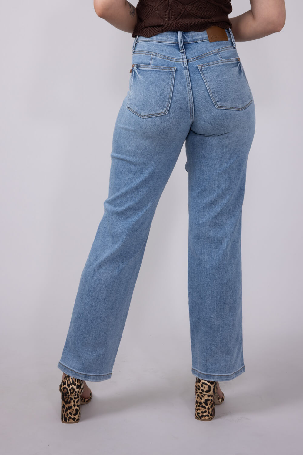 Judy Blue Mid Rise Straight Jeans for Women