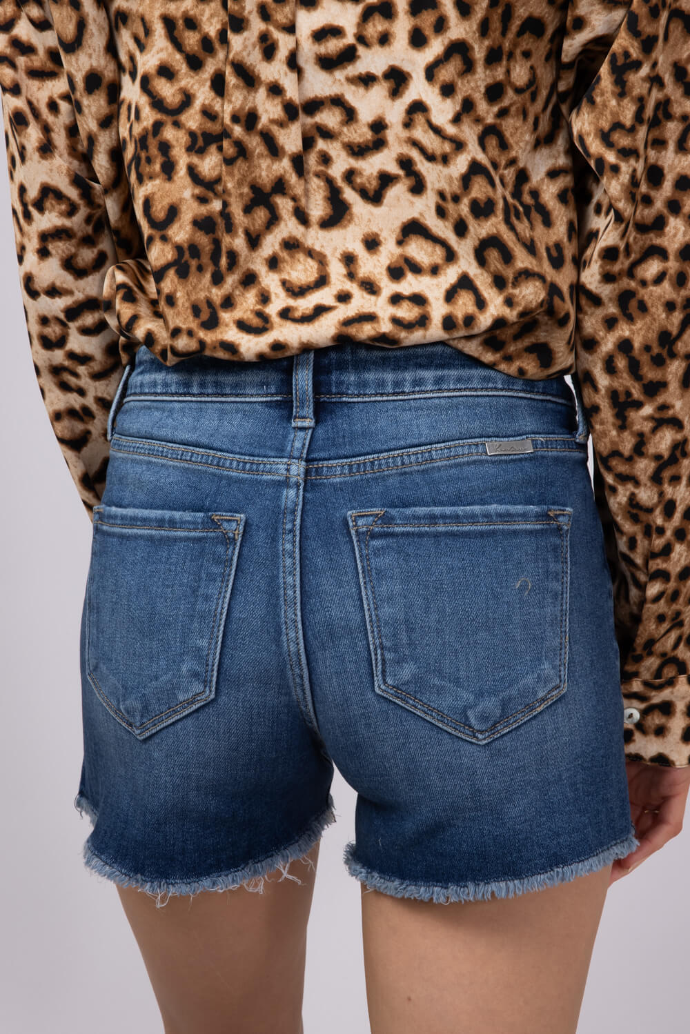 KanCan High Rise Dark Denim Shorts for Women