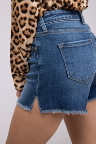 KanCan High Rise Dark Denim Shorts for Women