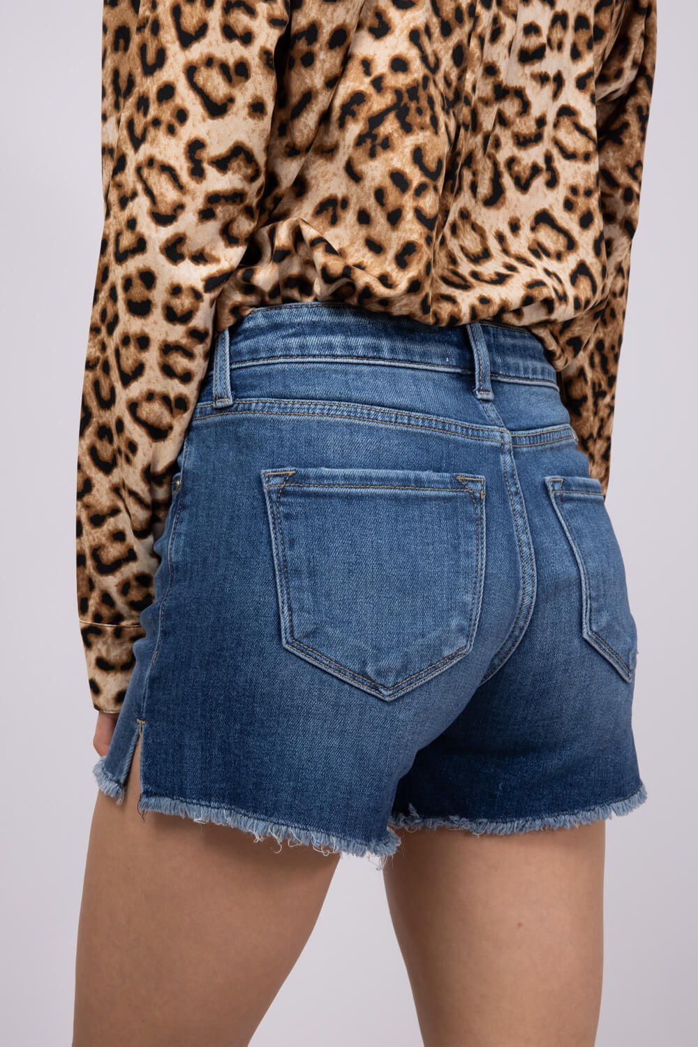 KanCan High Rise Dark Denim Shorts for Women