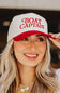 Boat Captain Trucker Hat for Women in Red/Tan